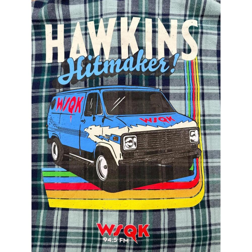 NWT Netflix Stranger Things x No Boundaries Cotton Cropped Flannel Size XXS (00) - Picture 4 of 12